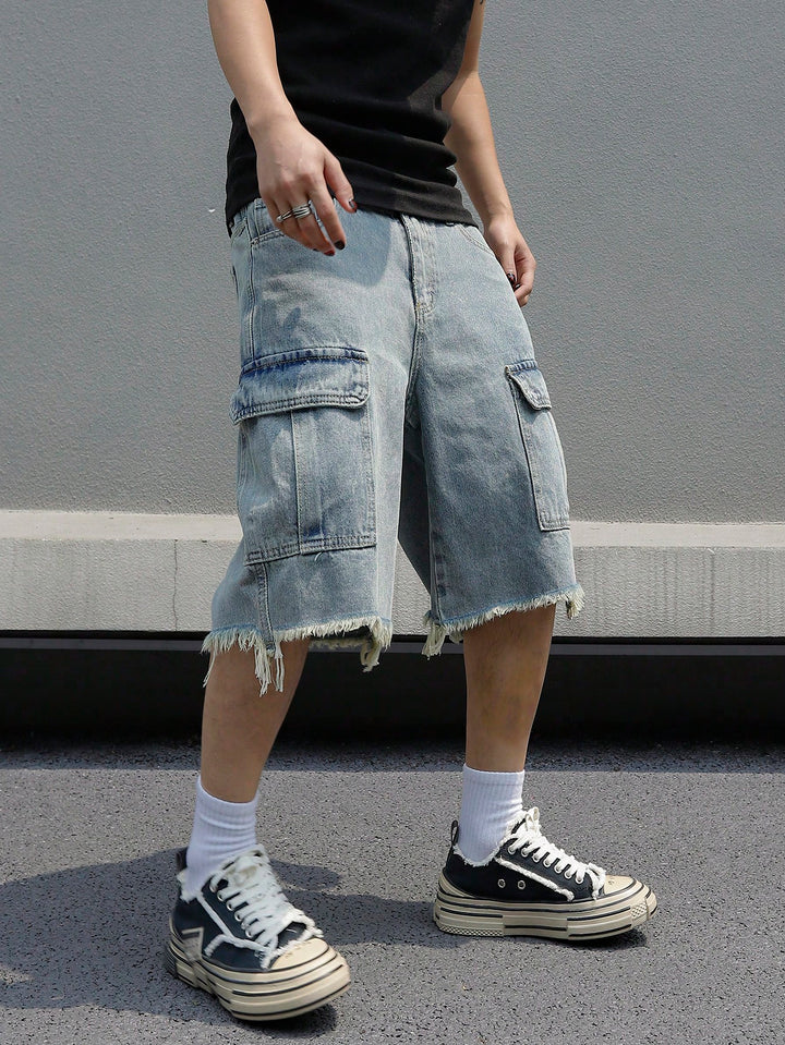 Pantaloni scurți SHEIN, albastru