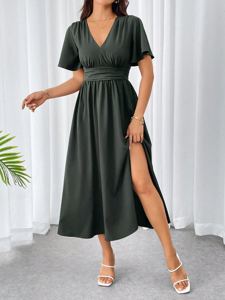 Rochie midi SHEIN, kaki