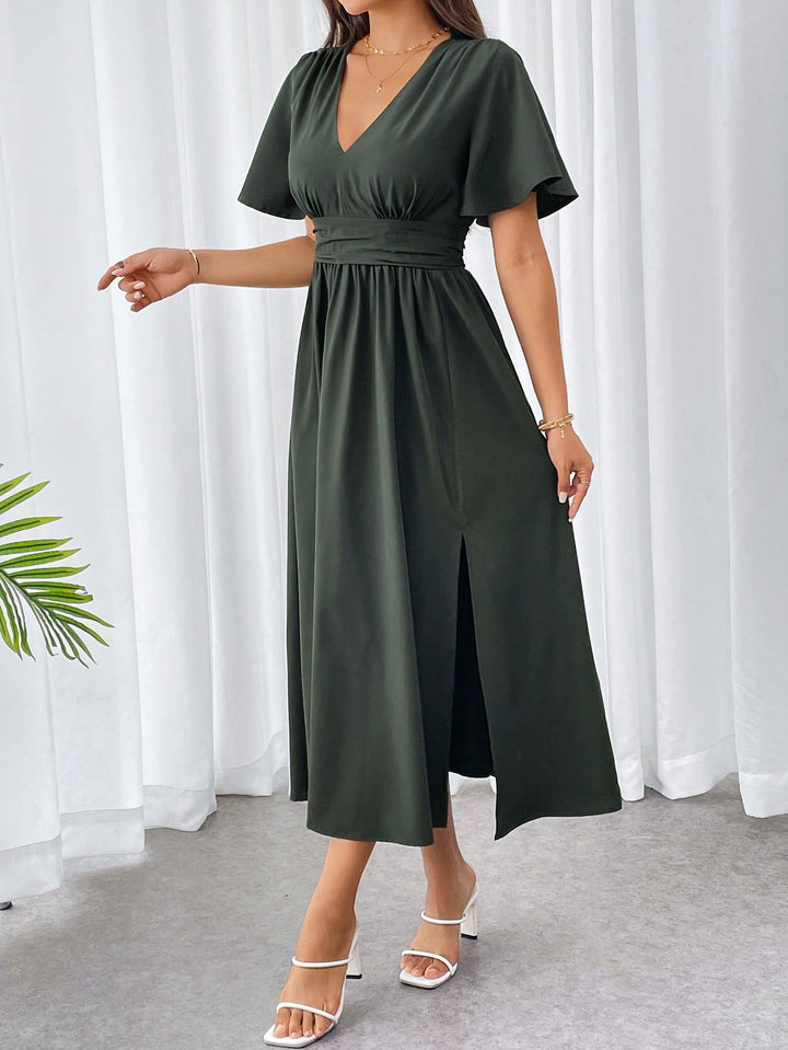 Rochie midi SHEIN, kaki