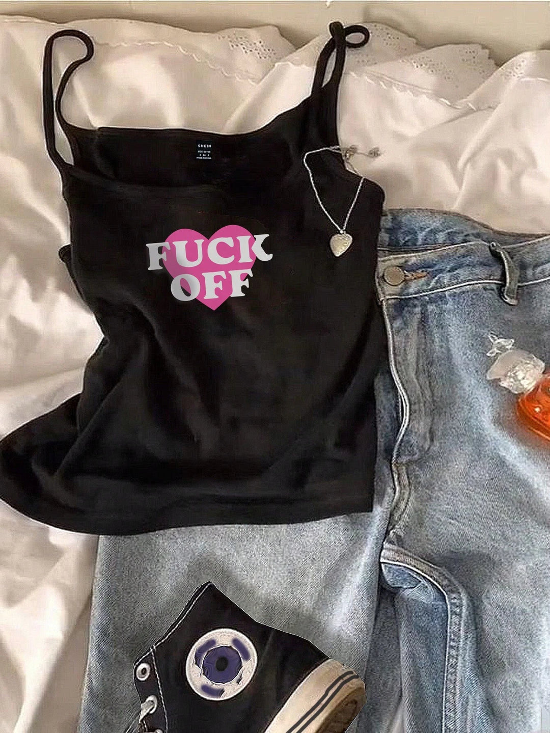 Top SHEIN, negru