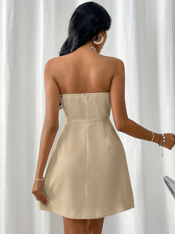 Rochie scurtă SHEIN, bej