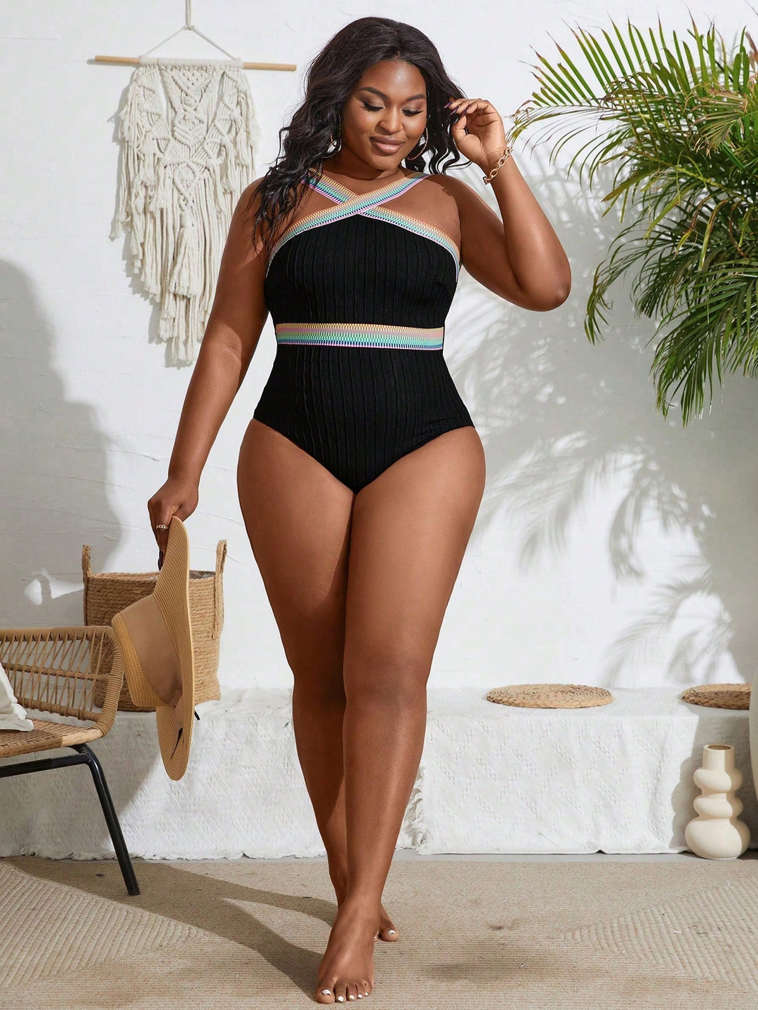 Costum de baie SHEIN, mix culori