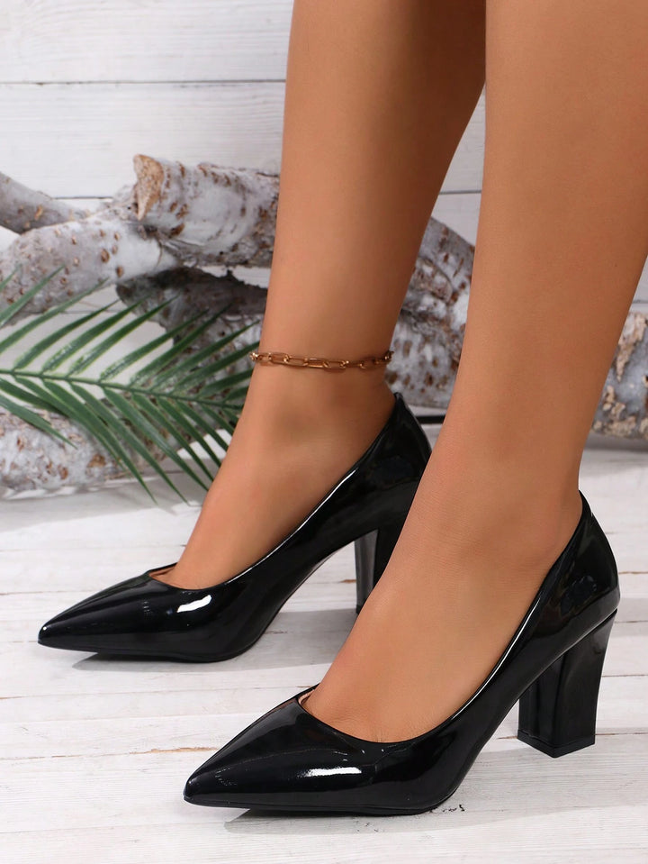 Pantofi cu toc SHEIN, negru