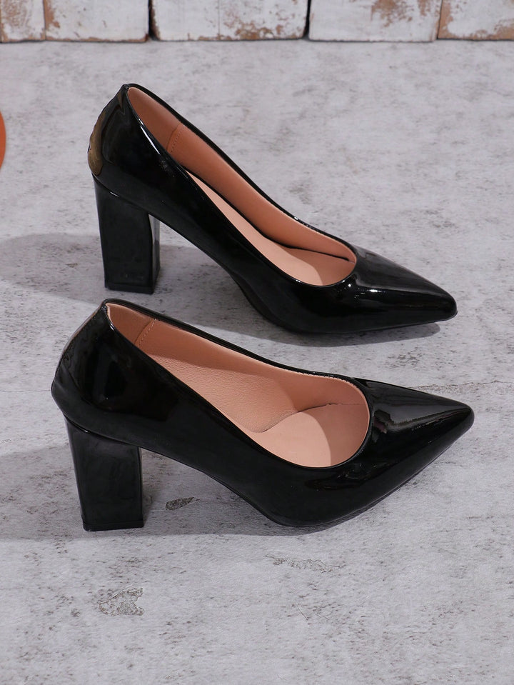 Pantofi cu toc SHEIN, negru