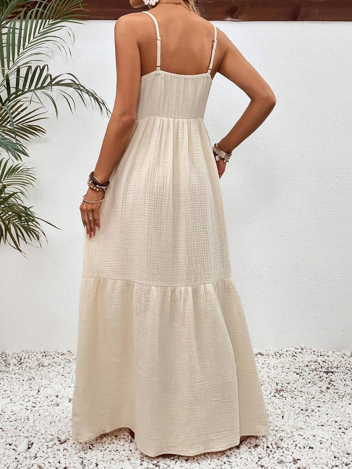 Rochie maxi SHEIN, crem