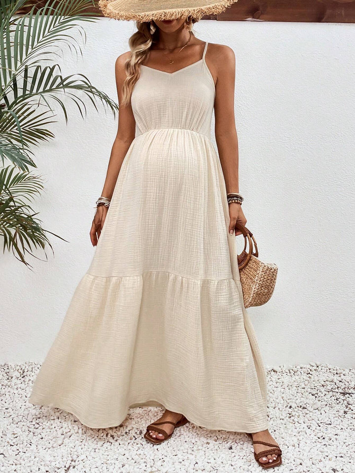 Rochie maxi SHEIN, crem