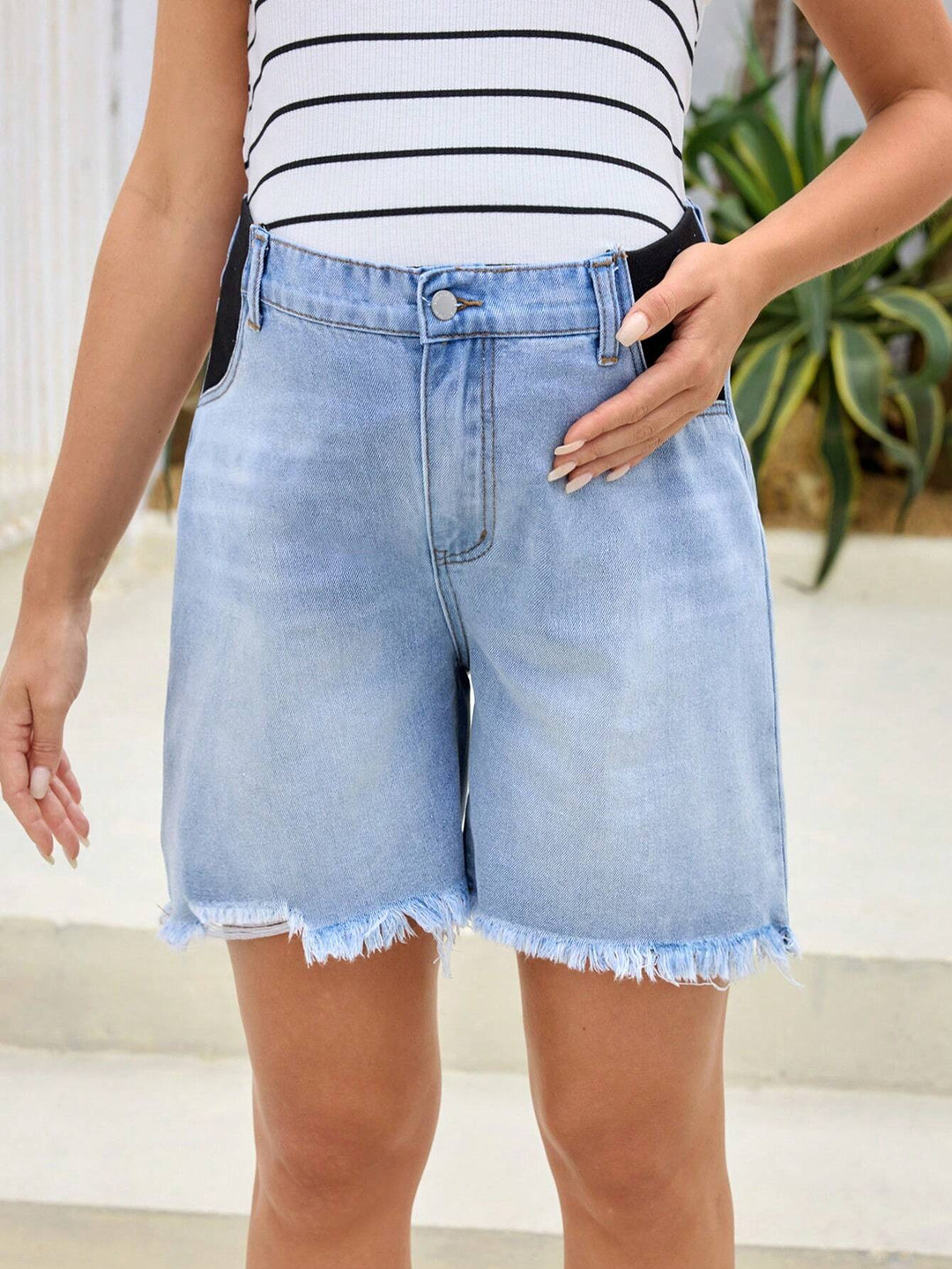 SHEIN kék farmer rövidnadrág