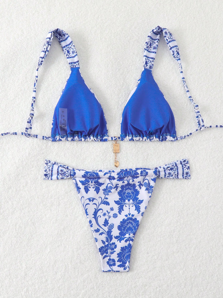Set bikini SHEIN, albastru
