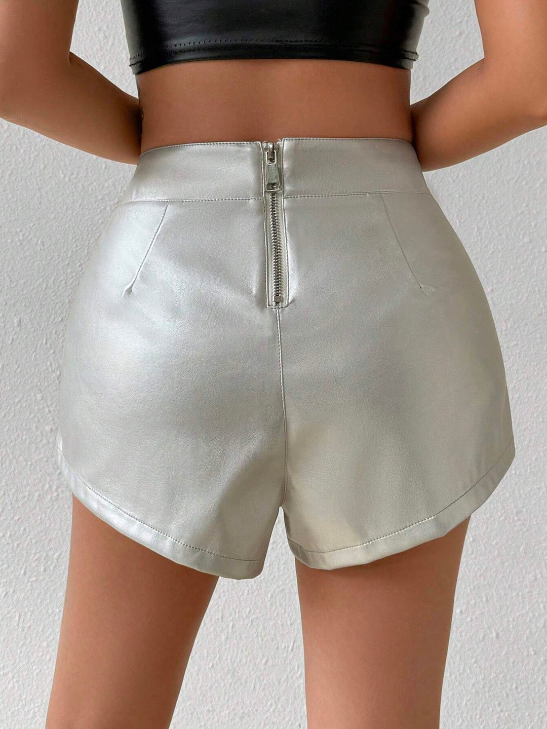 Pantaloni scurți SHEIN, argintiu