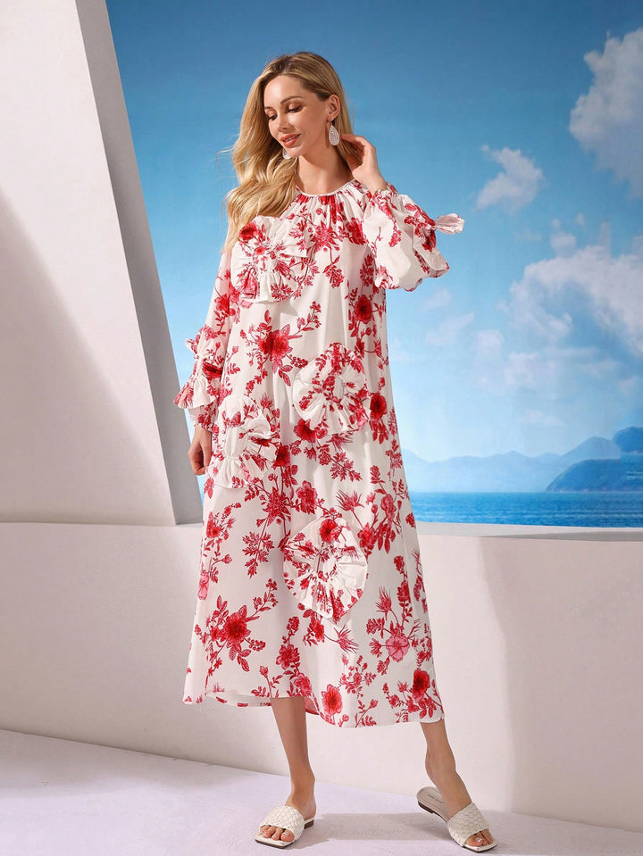 Rochie midi SHEIN, mix culori