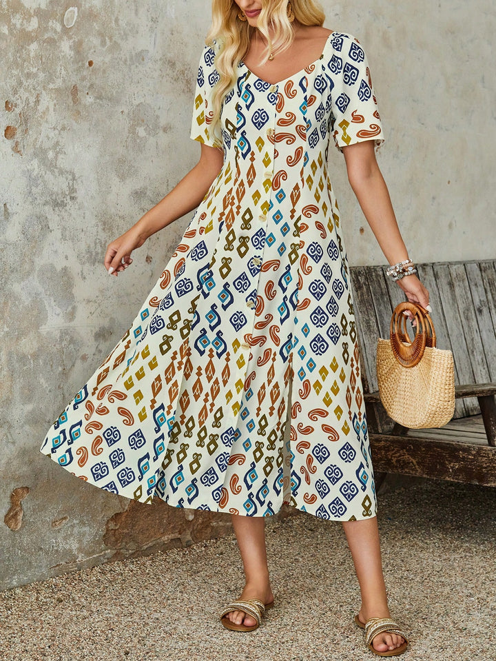 Rochie maxi SHEIN, mix culori