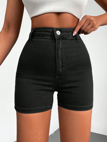 Pantaloni scurți SHEIN, negru