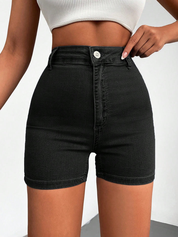 Pantaloni scurți SHEIN, negru