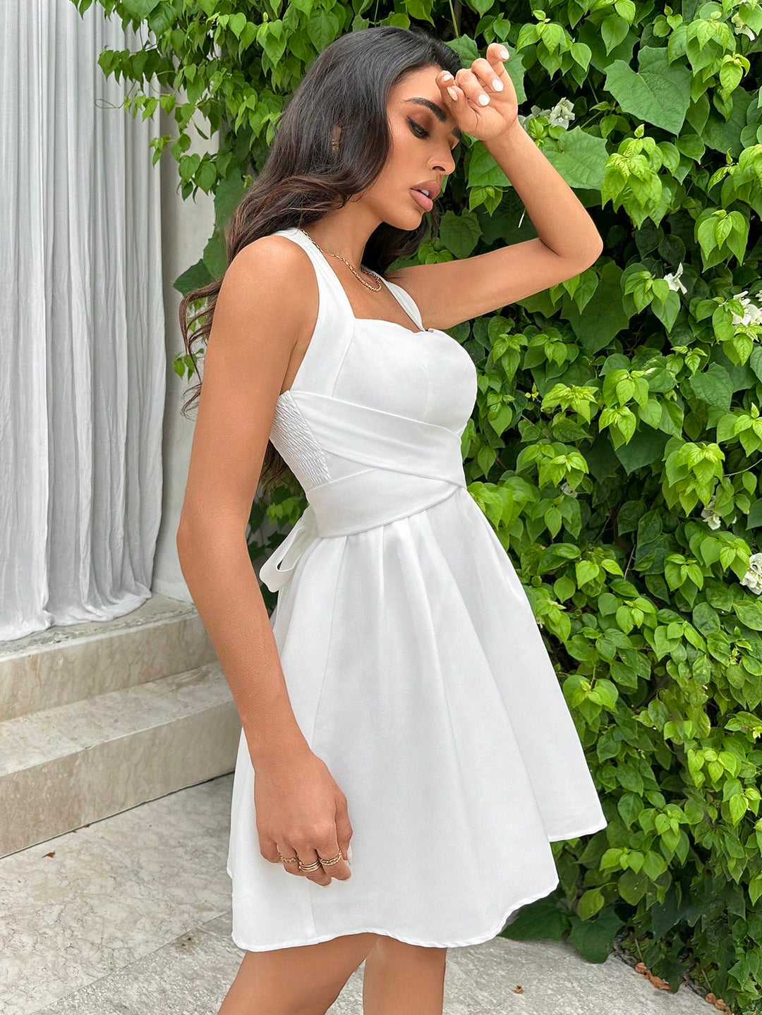 Rochie mini SHEIN, alb