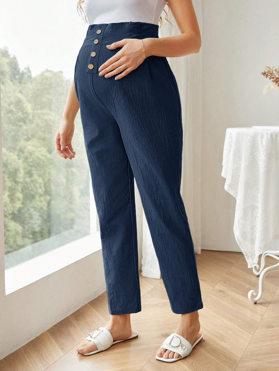 Pantaloni Shein, albastru