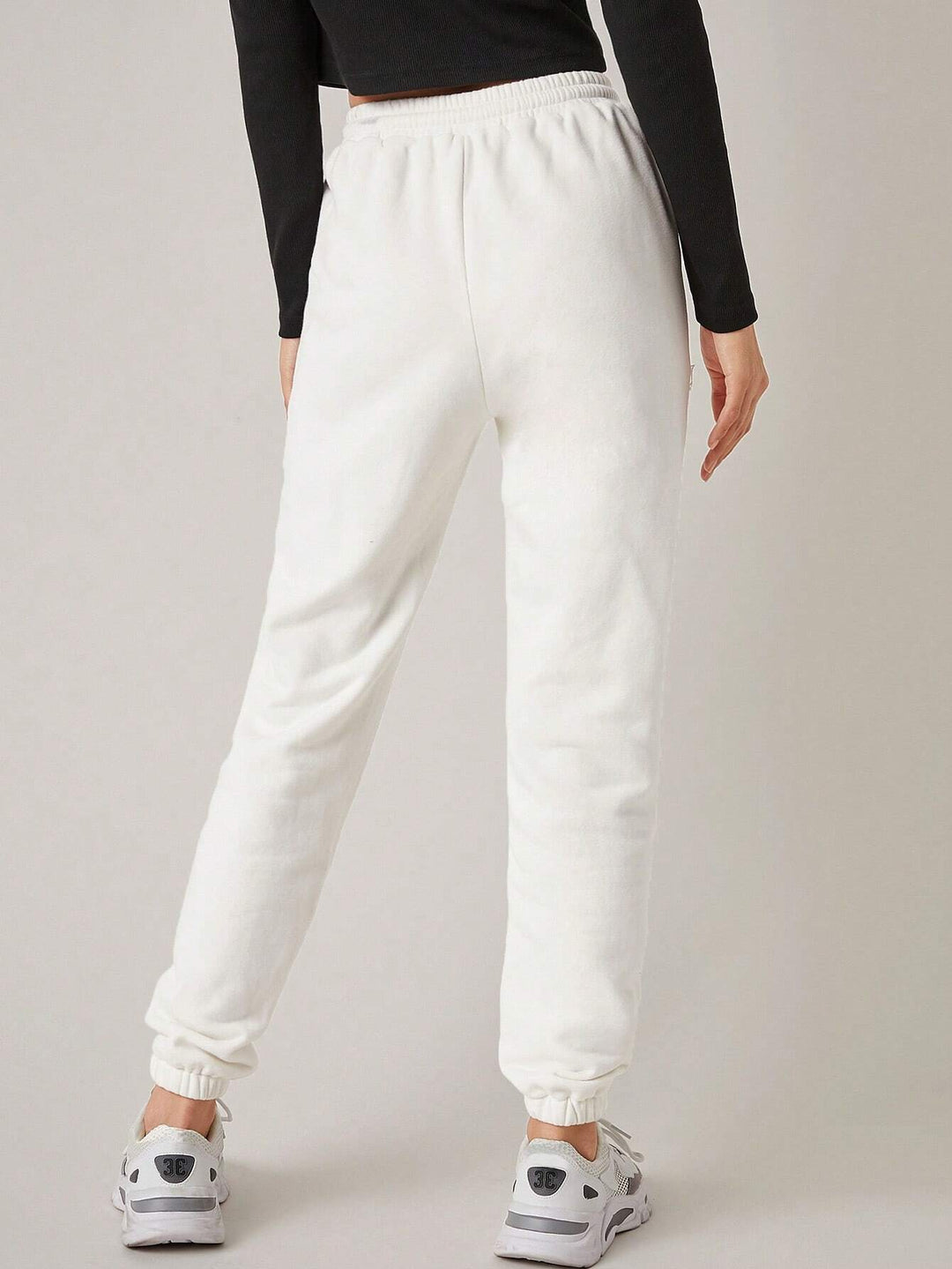 Pantaloni de trening SHEIN, alb