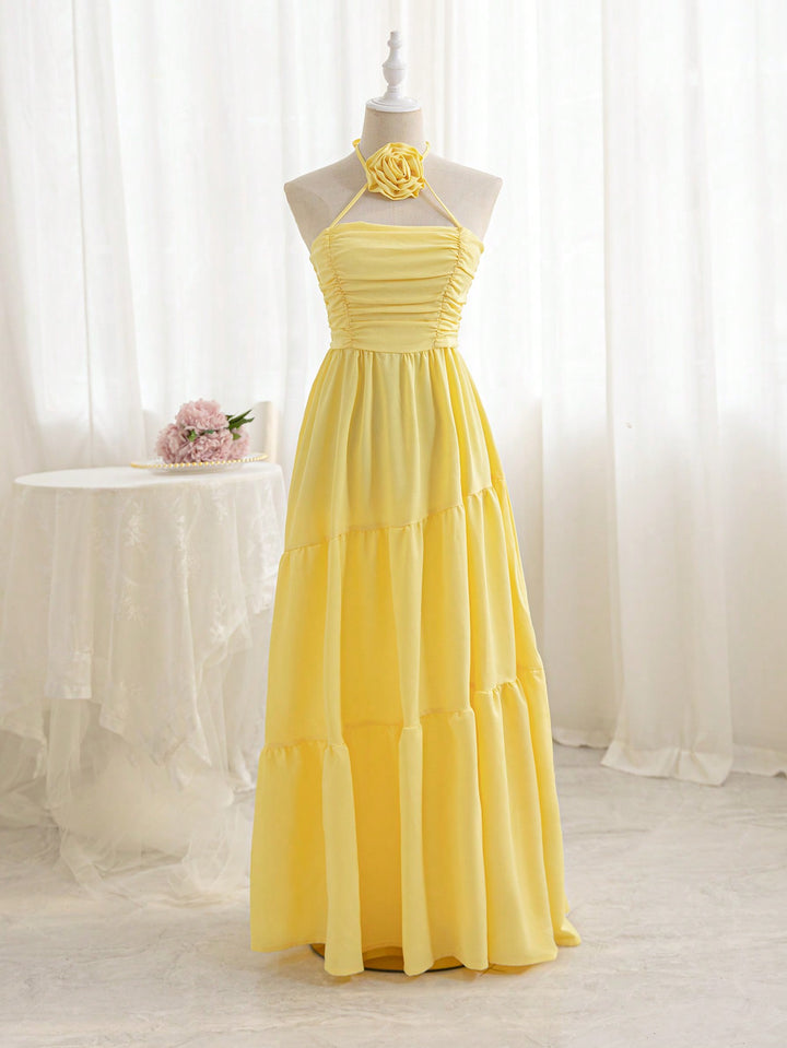 Rochie maxi SHEIN, galben
