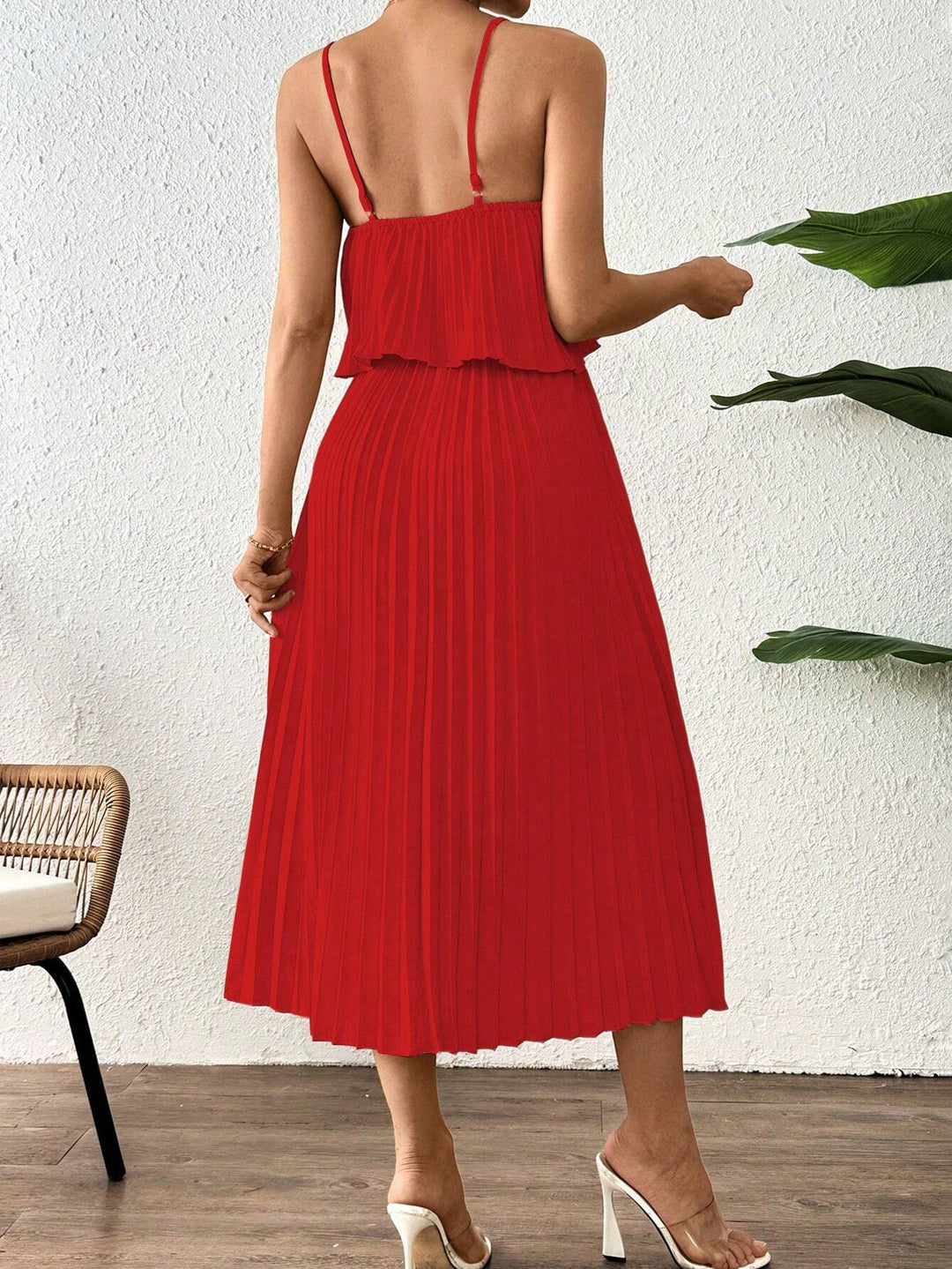 Rochie midi SHEIN, roșu