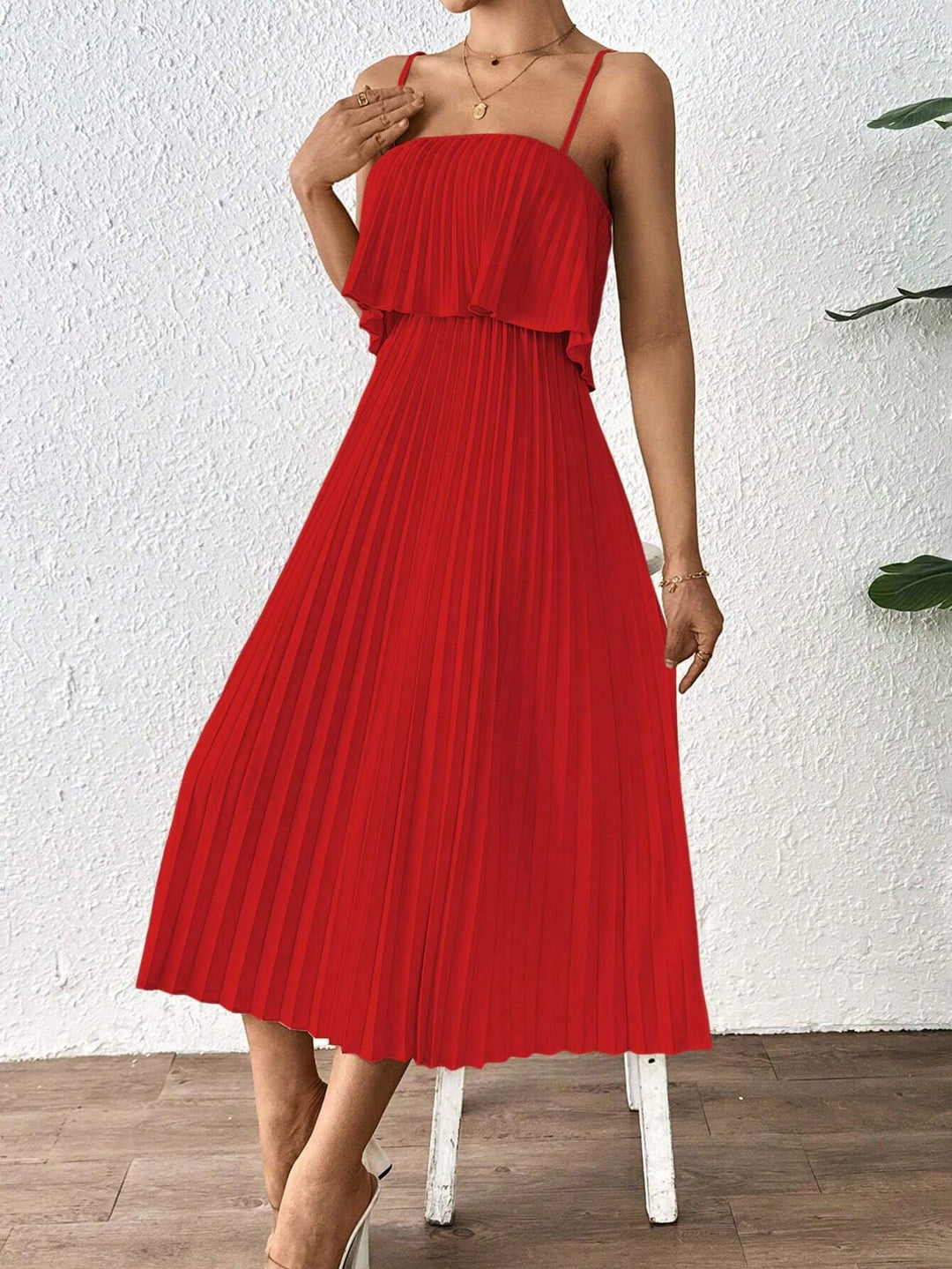 Rochie midi SHEIN, roșu
