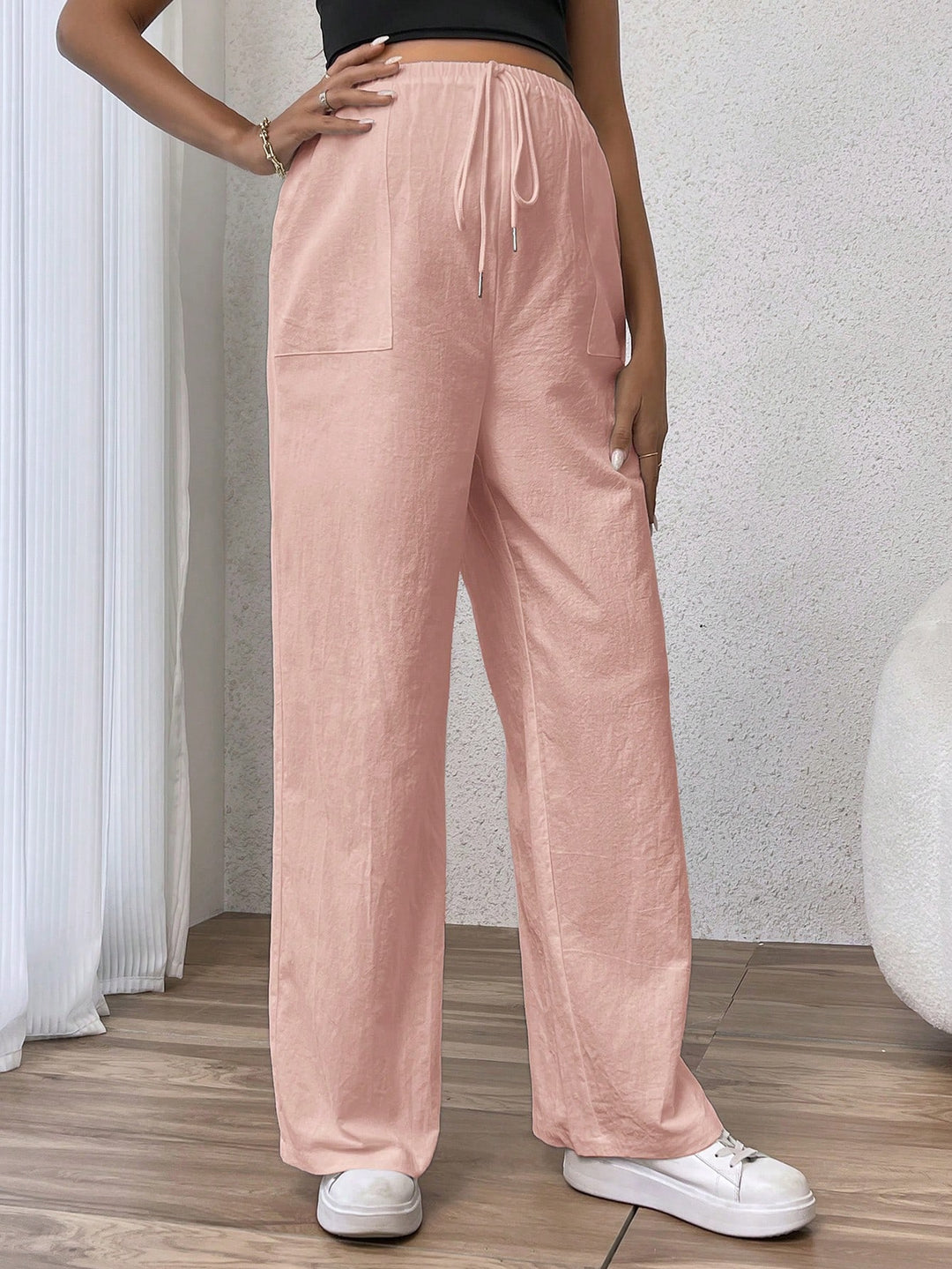 Pantaloni SHEIN, roz