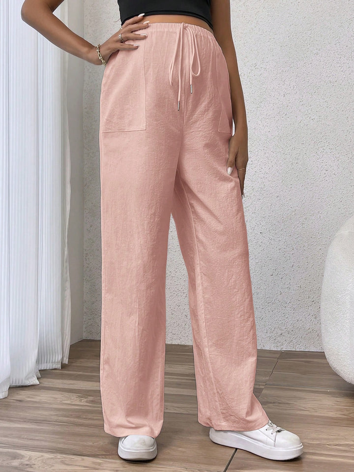 Pantaloni SHEIN, roz