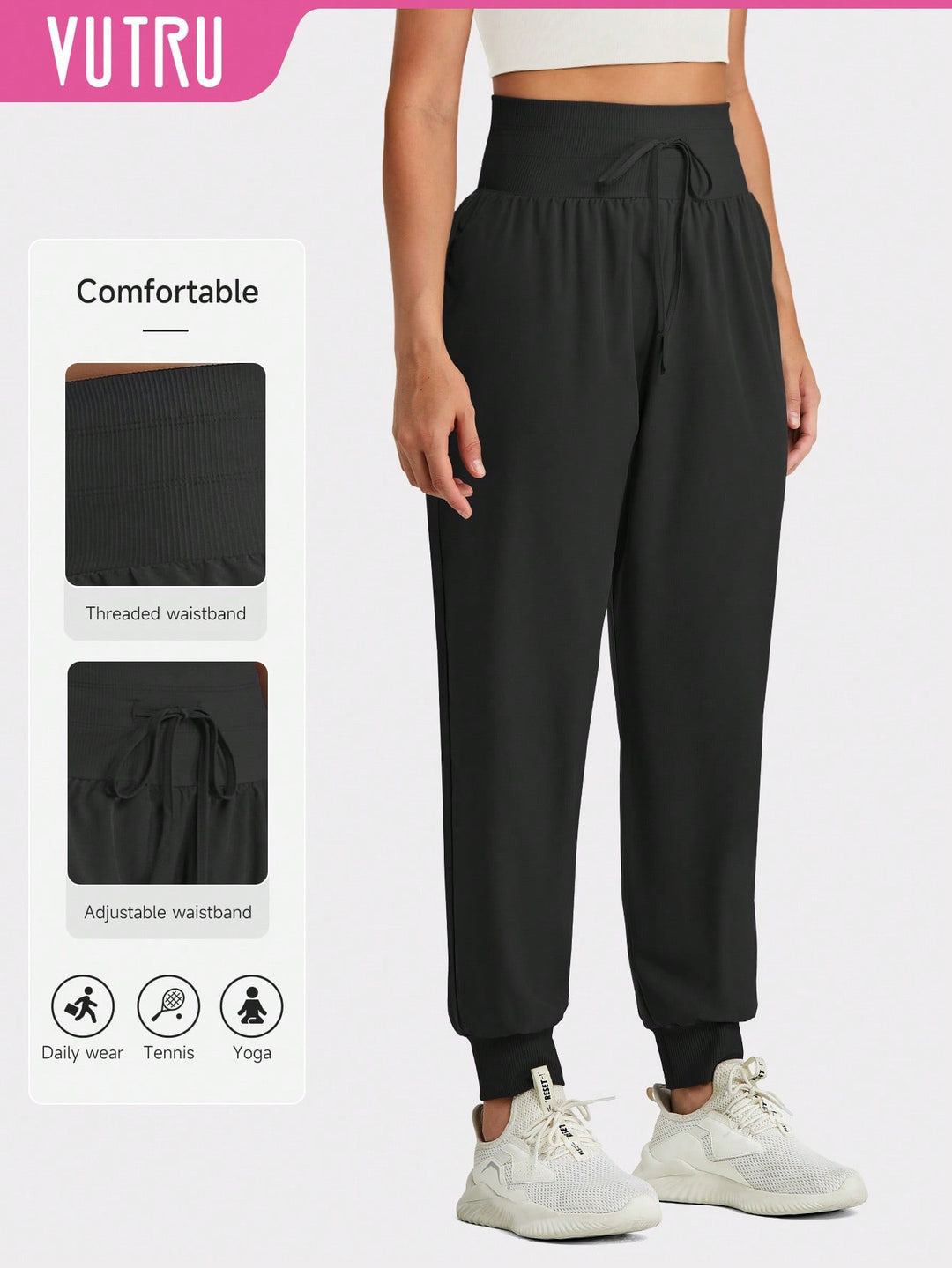 Pantaloni SHEIN, negru