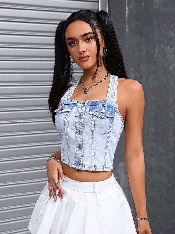 Top SHEIN, albastru