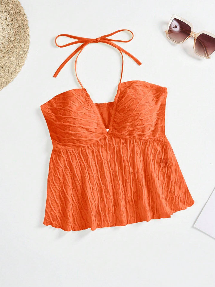 Top SHEIN, portocaliu