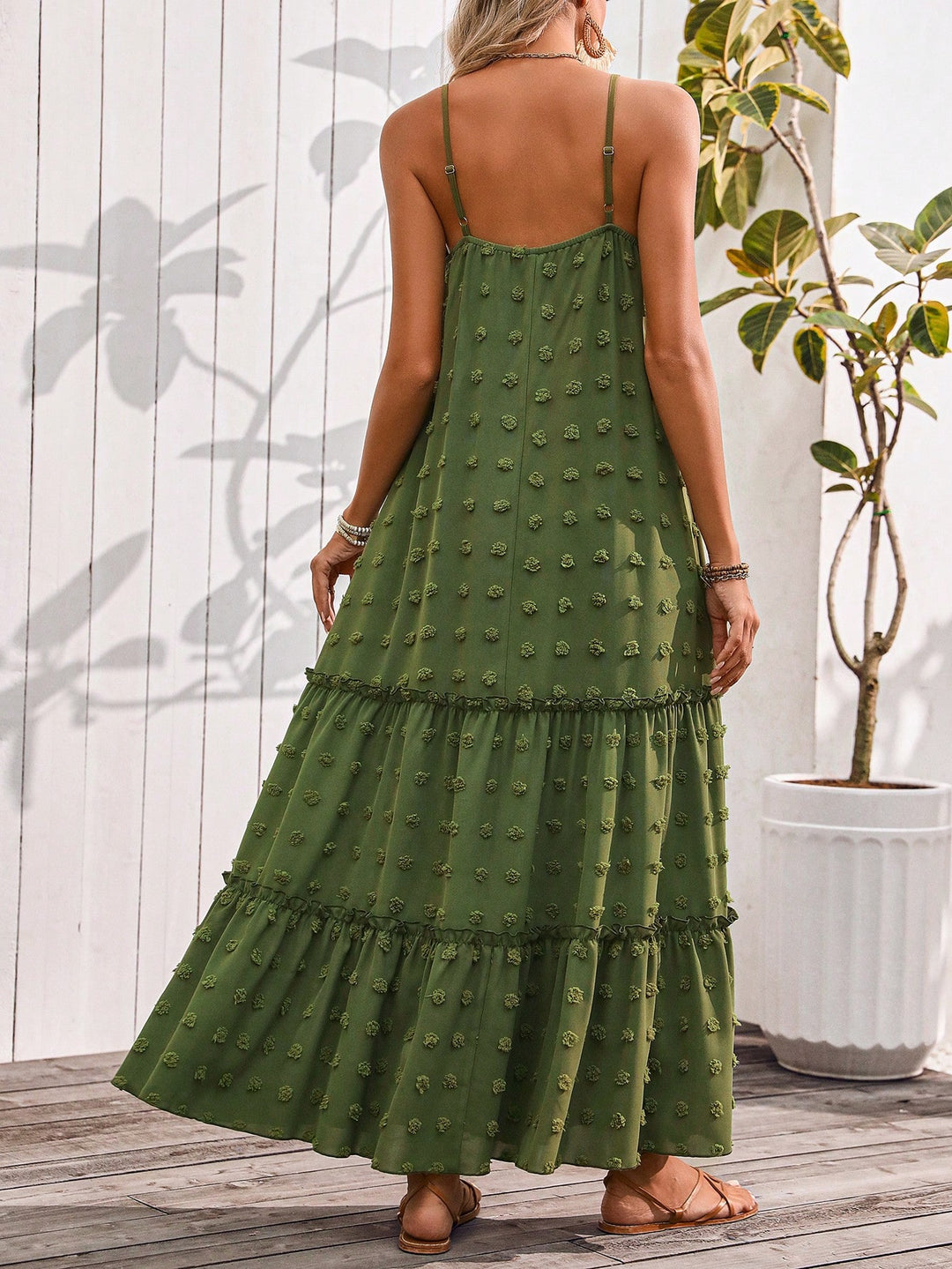 Rochie maxi SHEIN, kaki