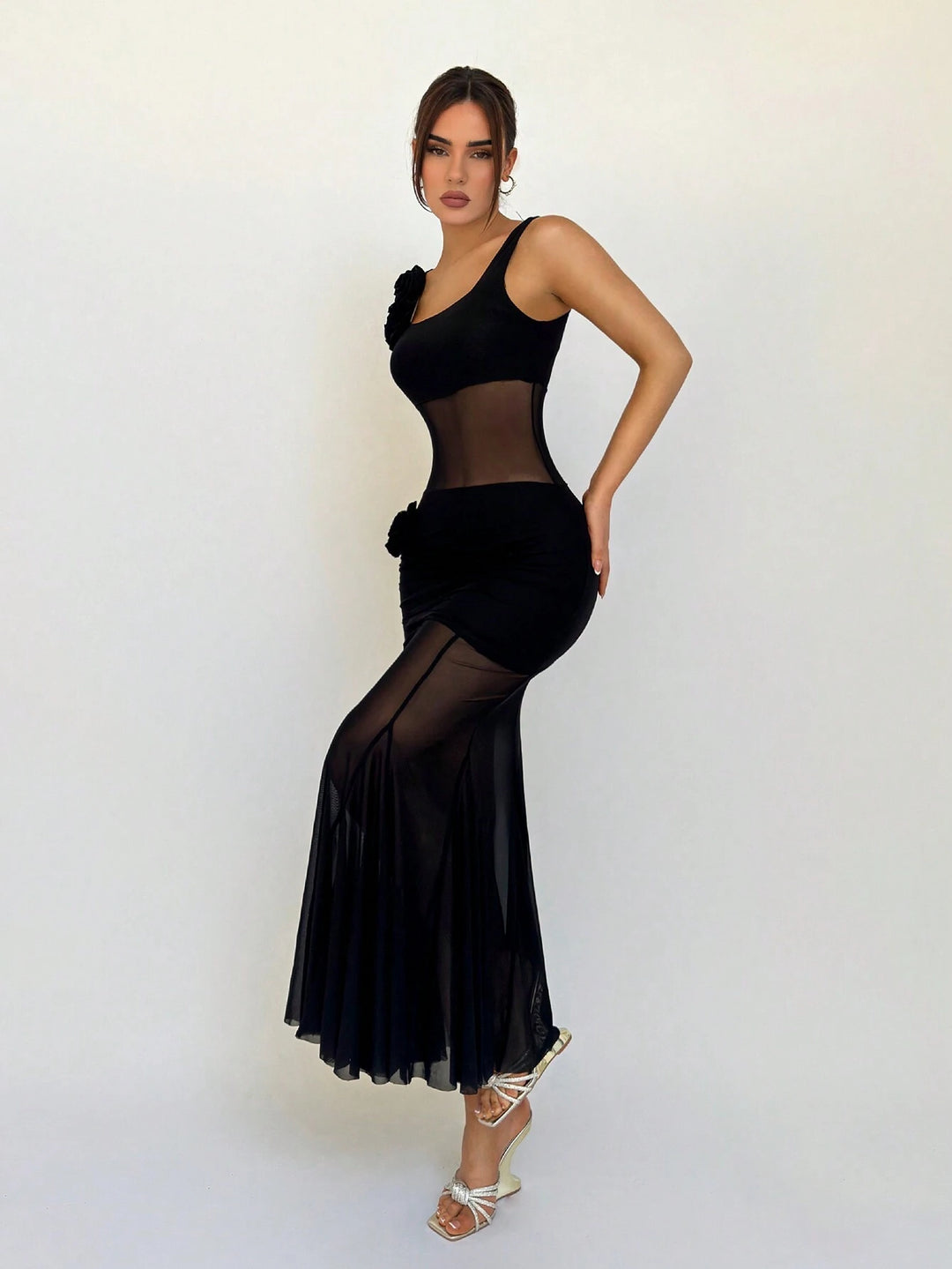 Rochie maxi SHEIN, negru