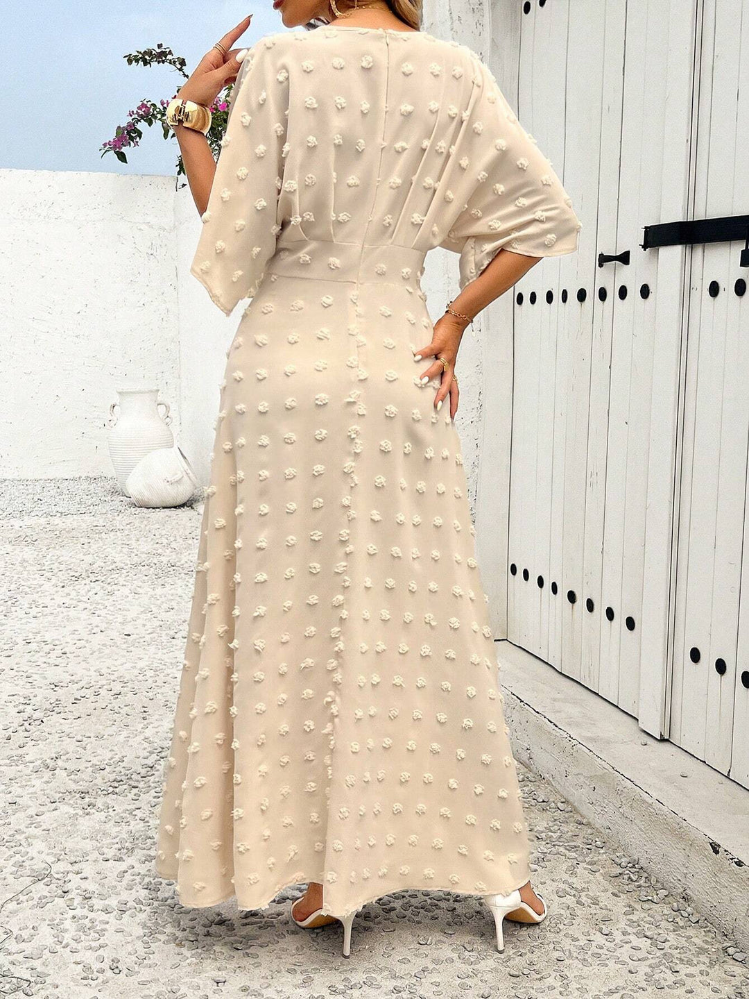 Rochie maxi SHEIN, crem
