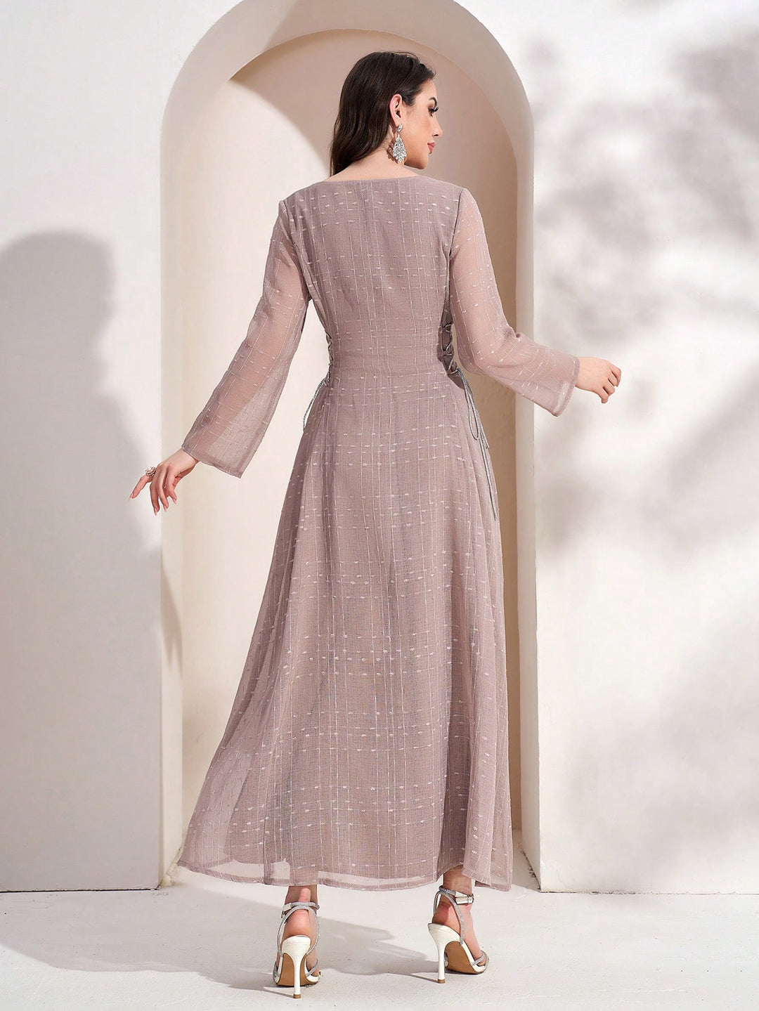 Rochie maxi SHEIN, bej