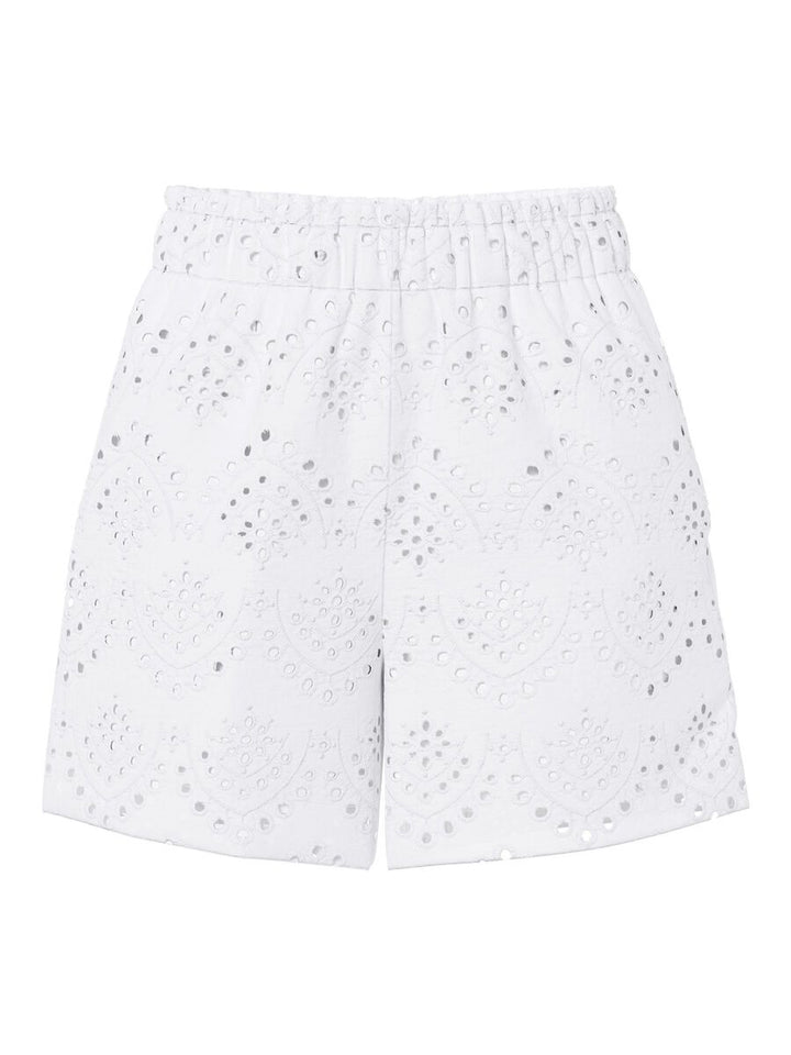 Pantaloni scurți PIECES, alb