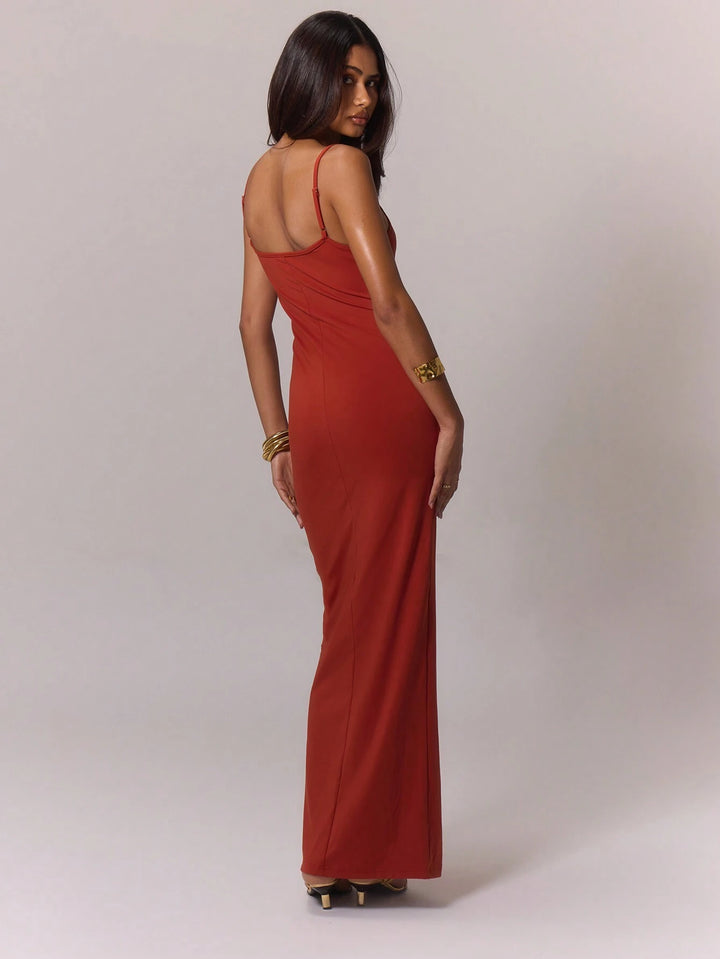 Rochie maxi Musera by Shein, cărămiziu