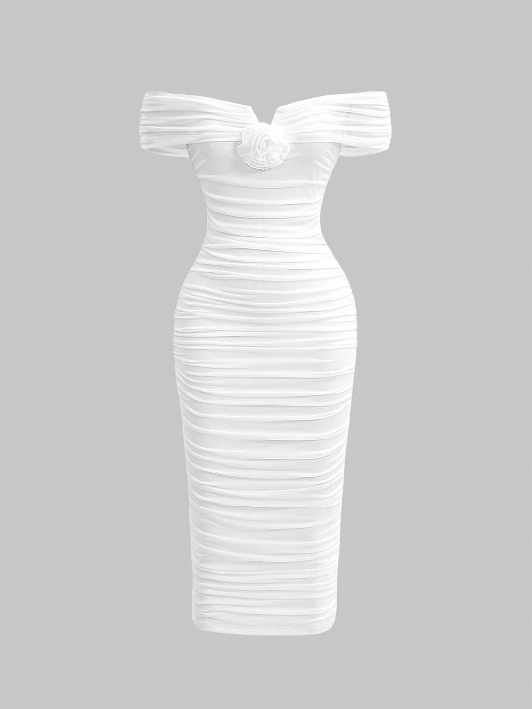 Rochie midi SHEIN, alb