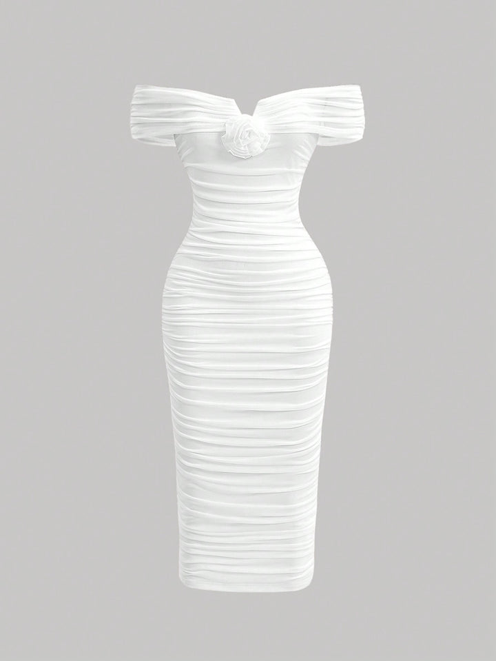 Rochie midi SHEIN, alb