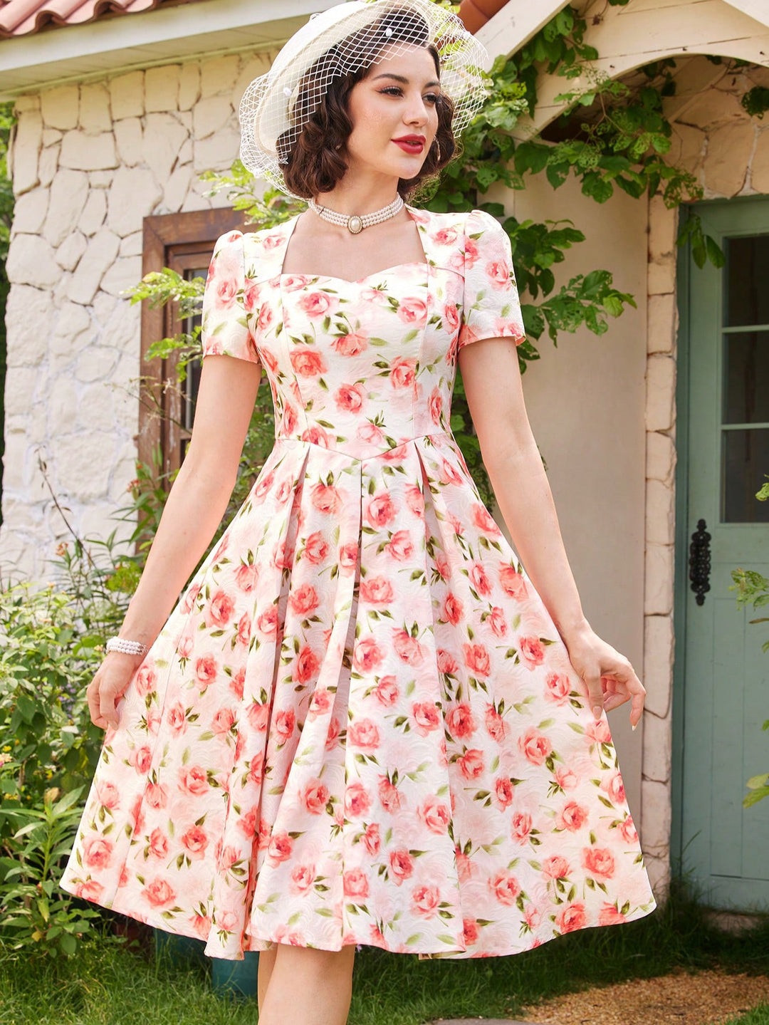 Rochie midi SHEIN, roz