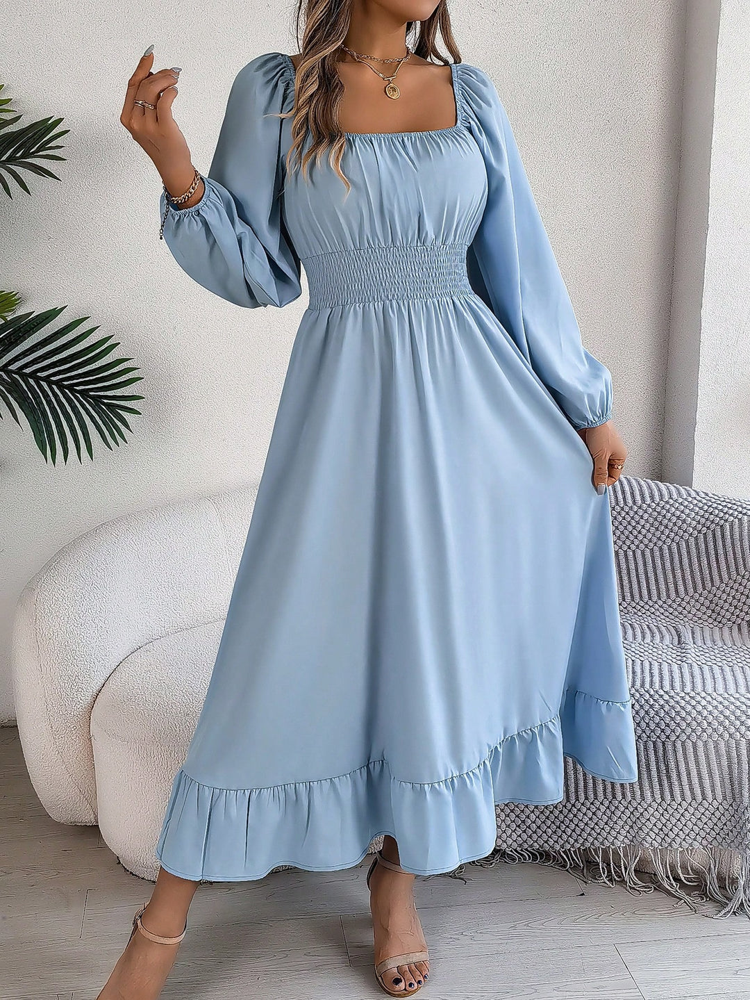 Rochie maxi SHEIN, albastru