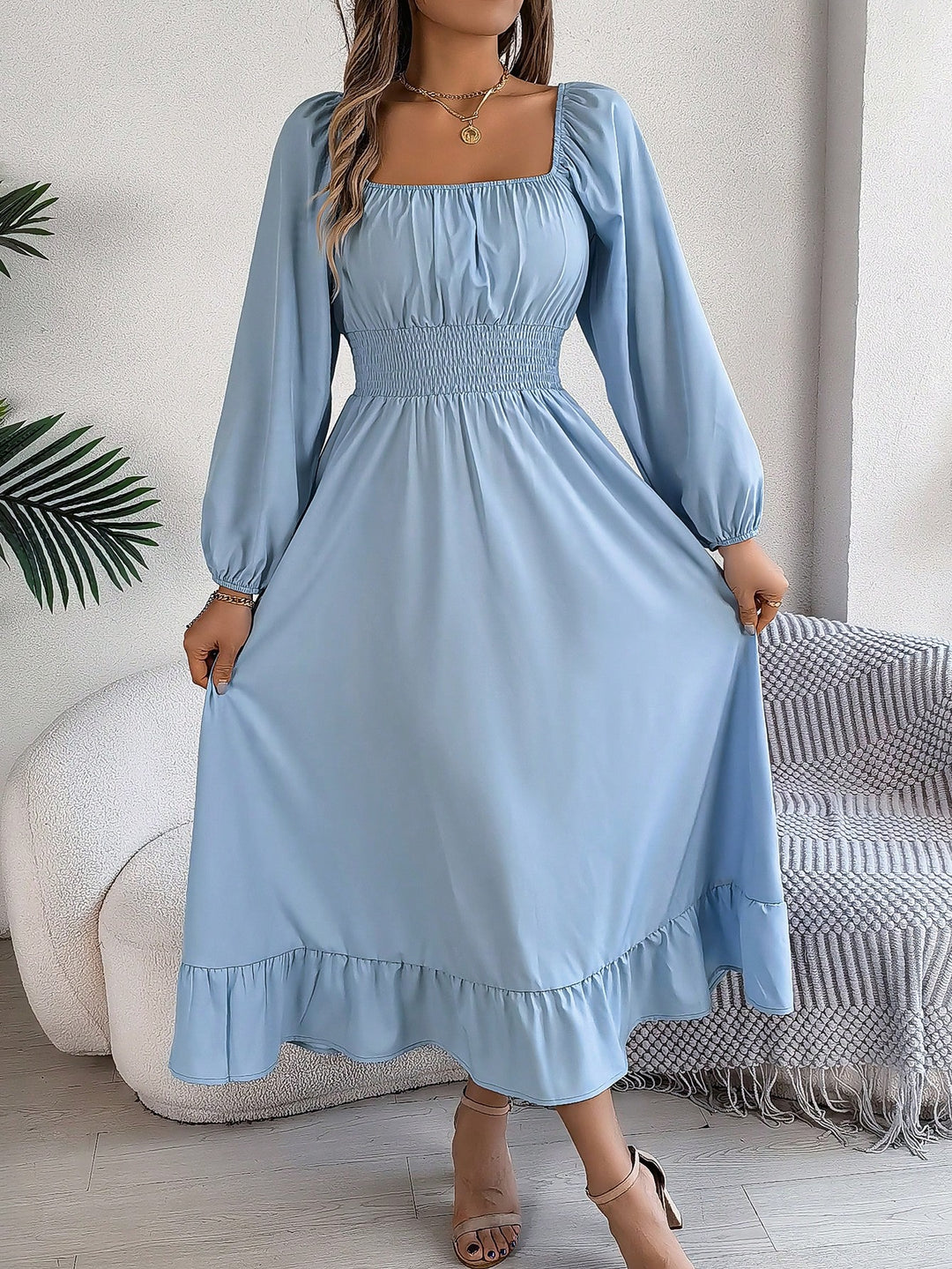 Rochie maxi SHEIN, albastru