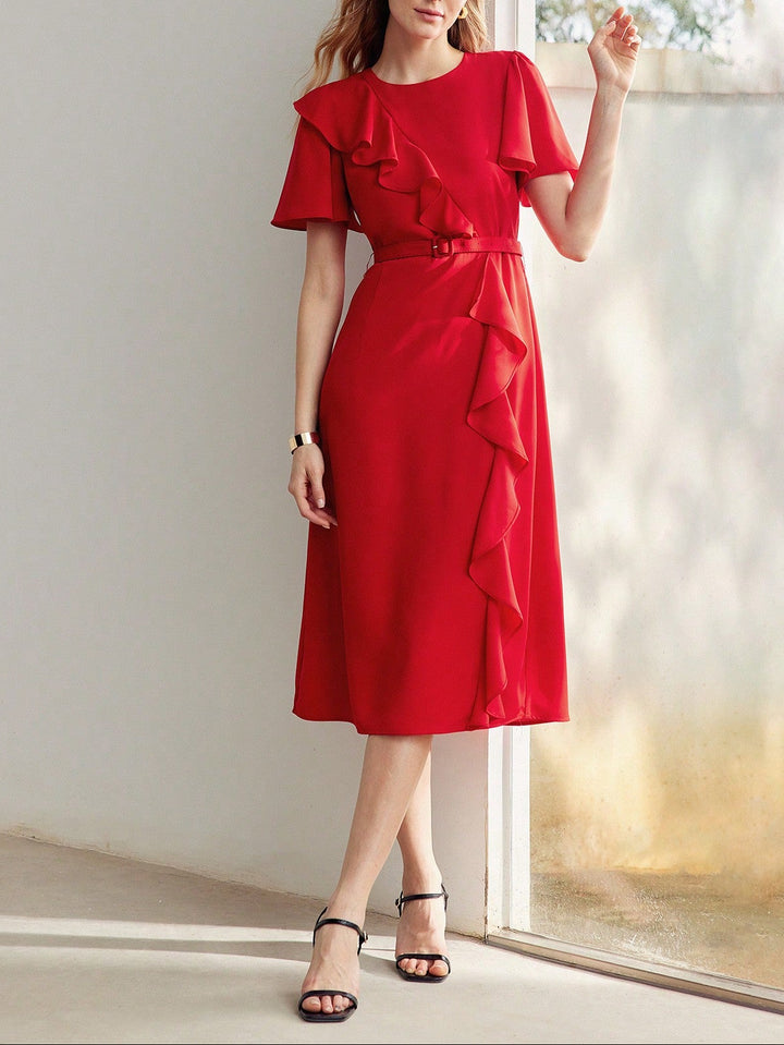 Rochie midi SHEIN, roșu
