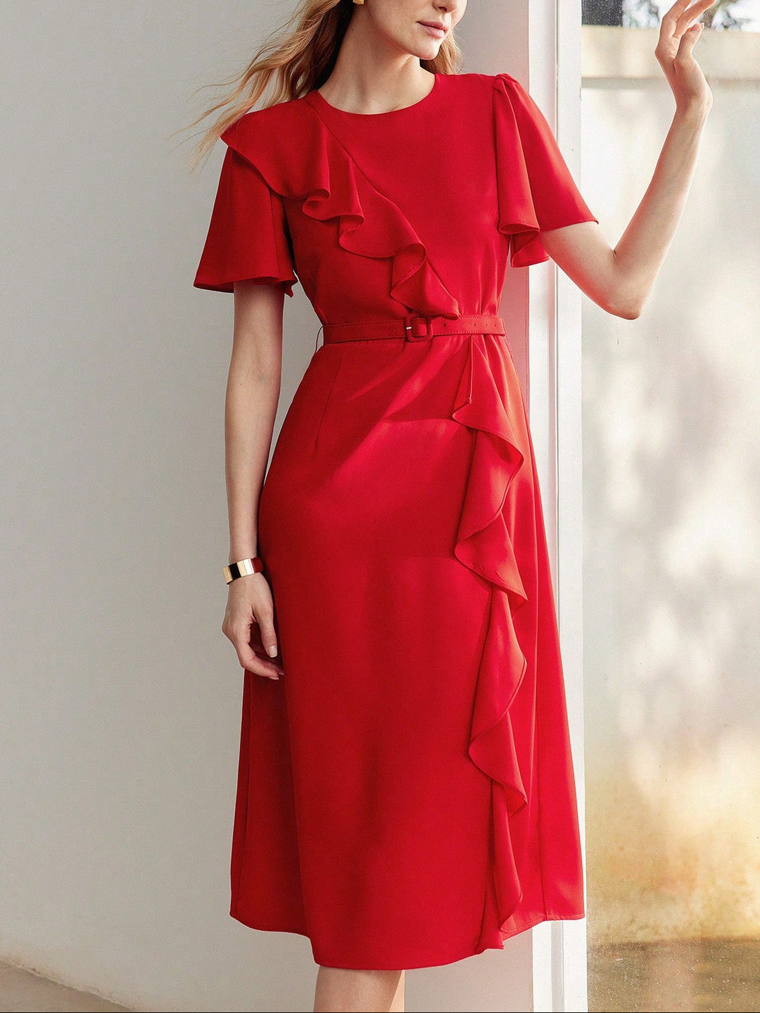Rochie midi SHEIN, roșu