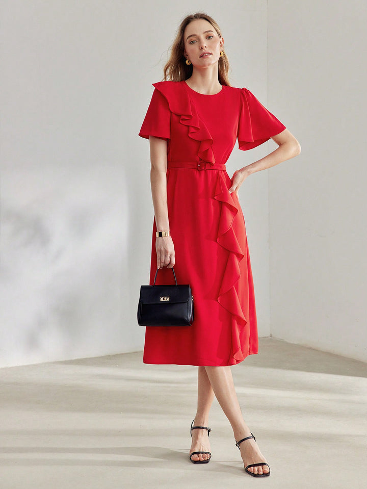 Rochie midi SHEIN, roșu