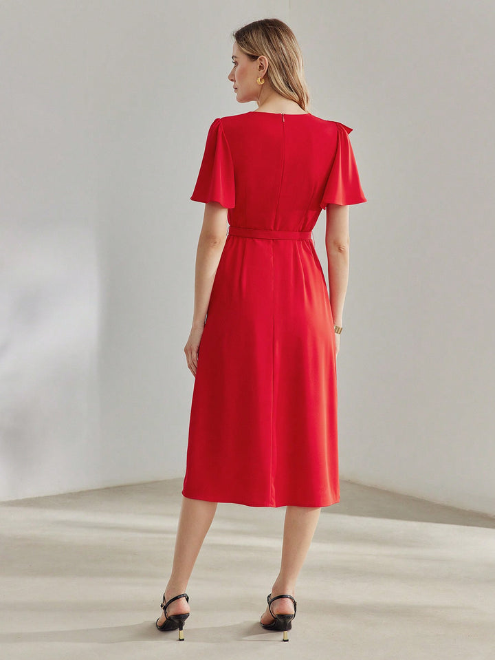 Rochie midi SHEIN, roșu
