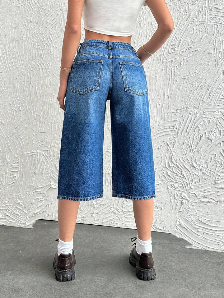 Pantaloni scurți de blugi SHEIN, albastru