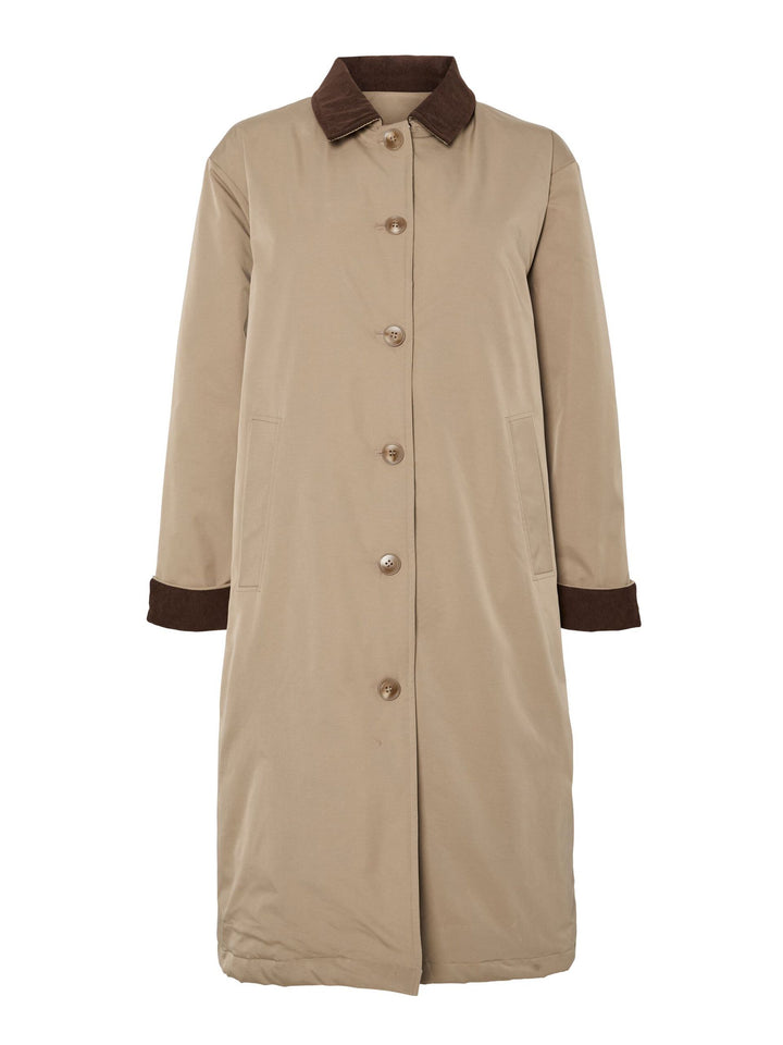 Kabát PIECES, bézs