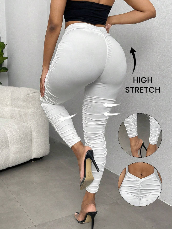 Shein leggings, white