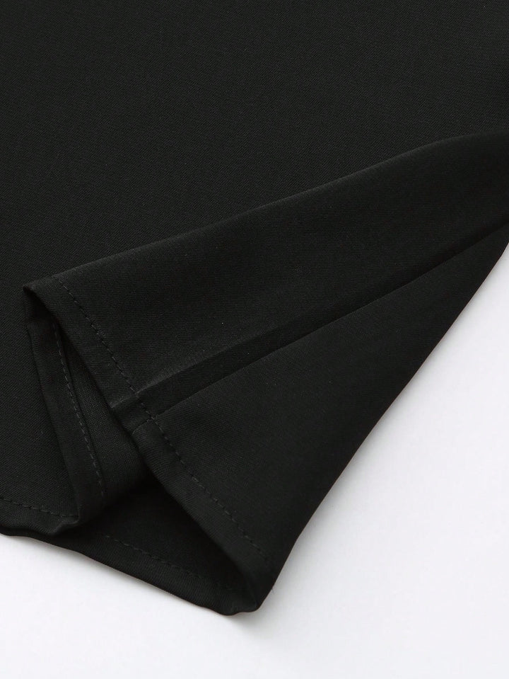 Halată bărbați cu broderie SHEIN, negru
