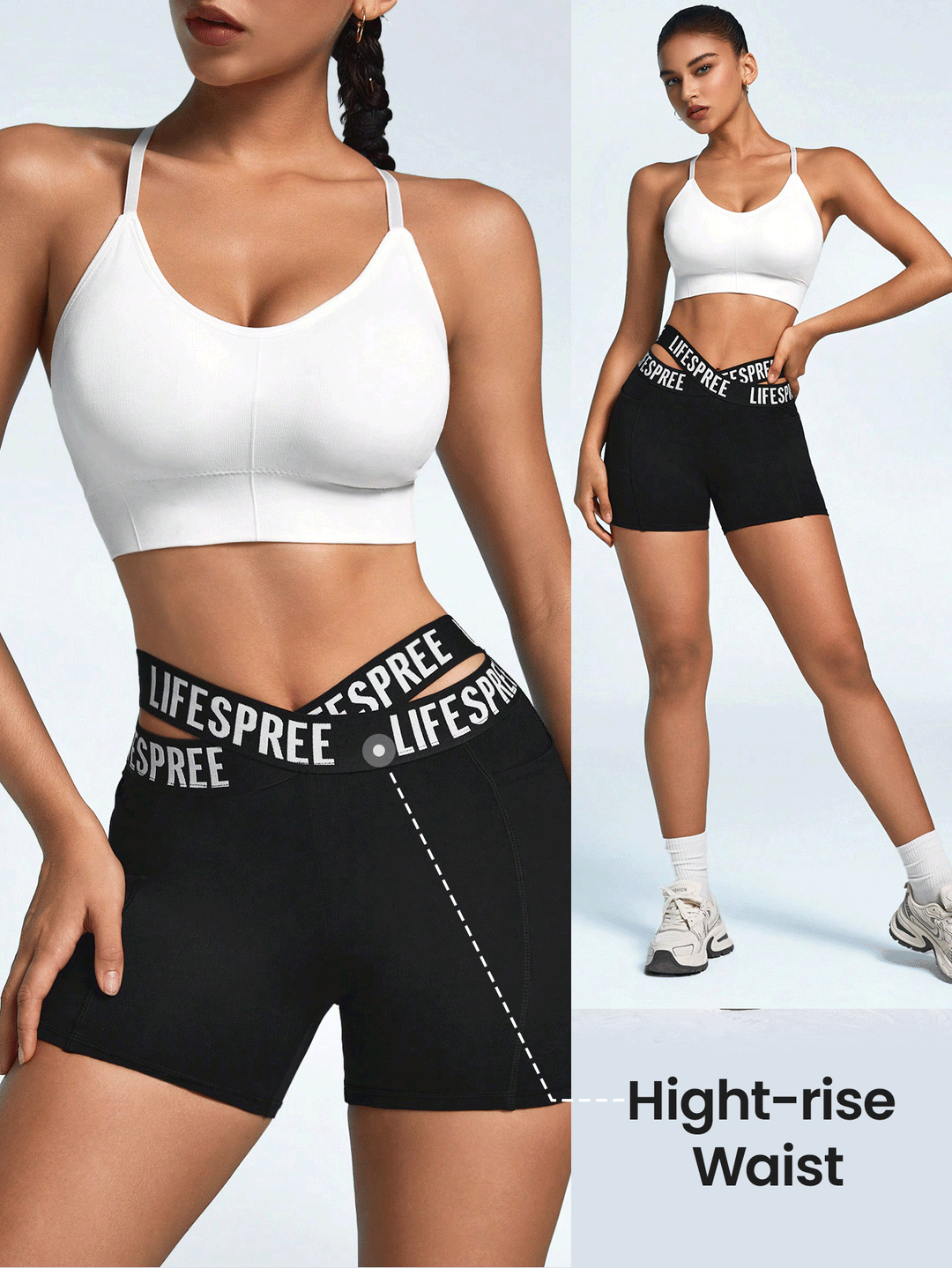 Pantaloni scurți SHEIN, negru