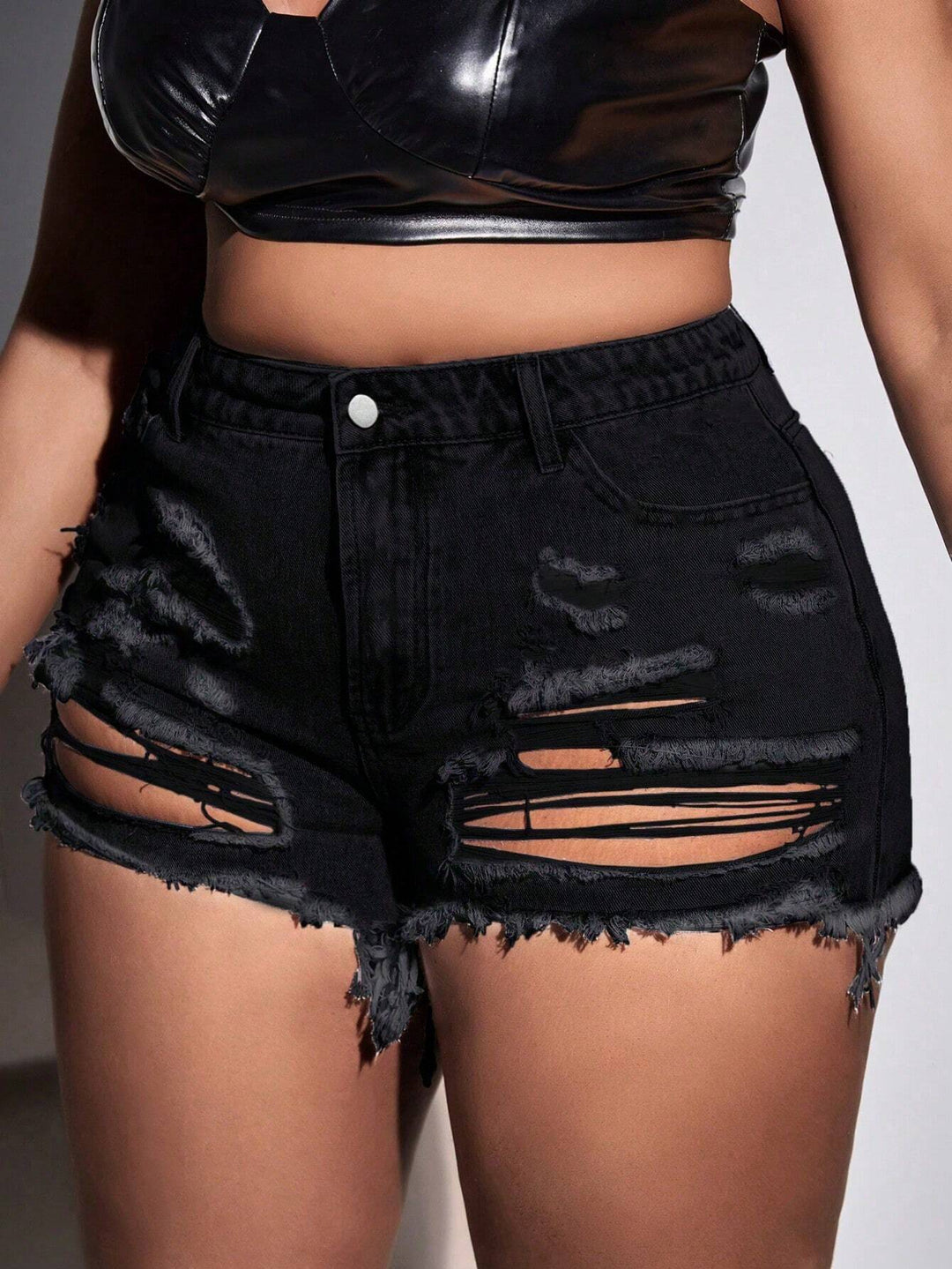 Pantaloni scurți SHEIN, negru