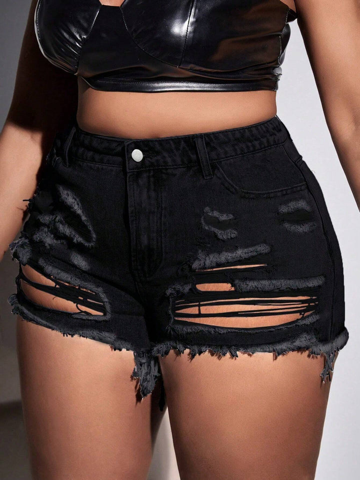 Pantaloni scurți SHEIN, negru
